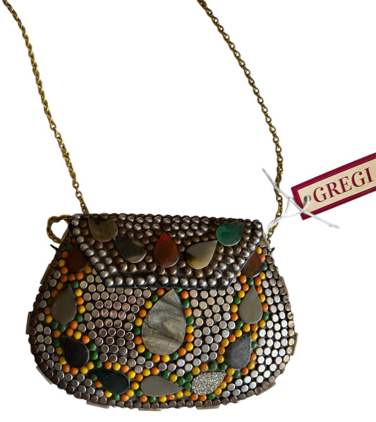 Bolsa multicolor latón