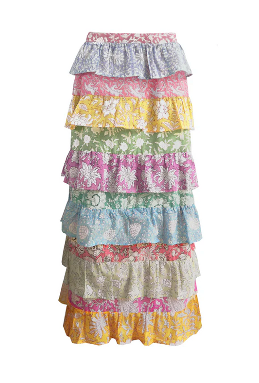Falda Patchwork larga