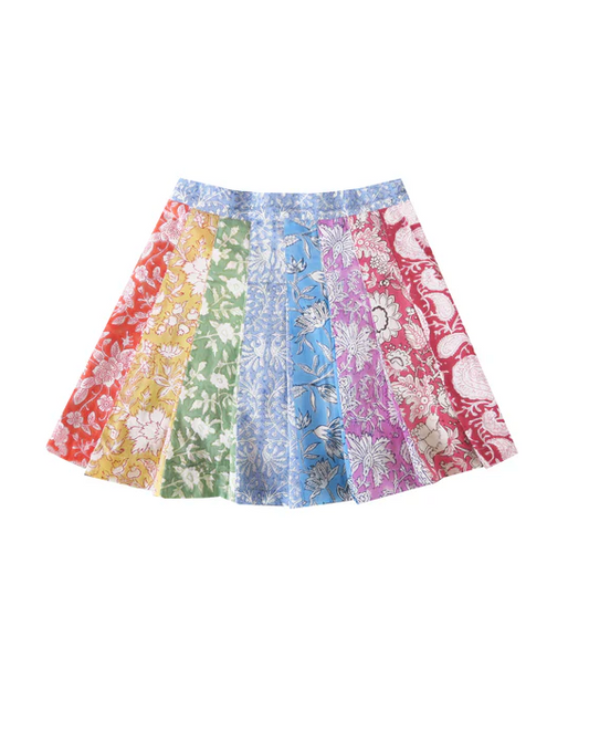Falda Patchwork corta